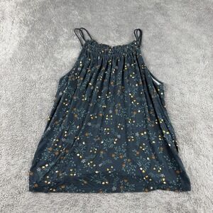 Les Serein Flower Tank Top Womens‎ Medium Green